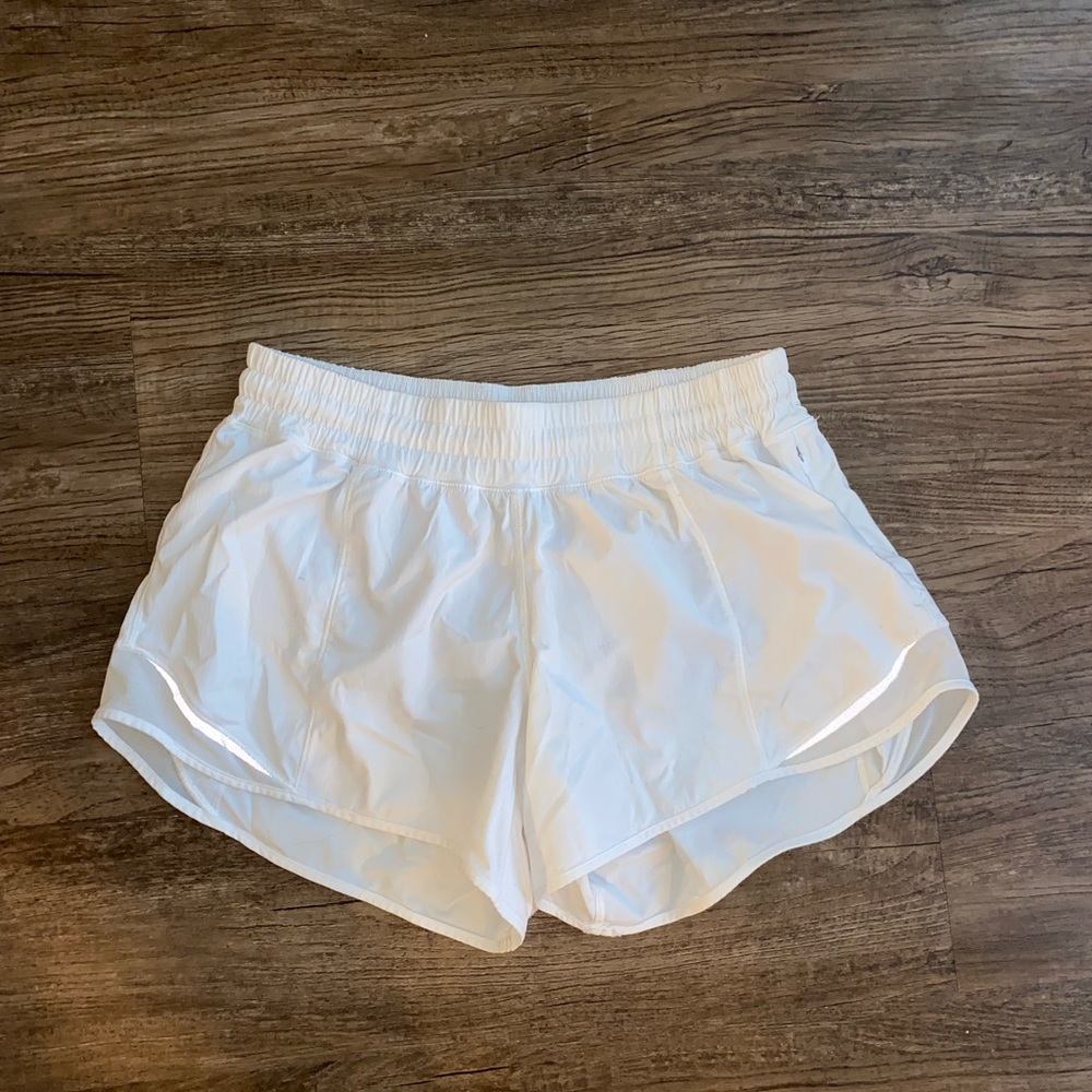 White lulu lemon shorts